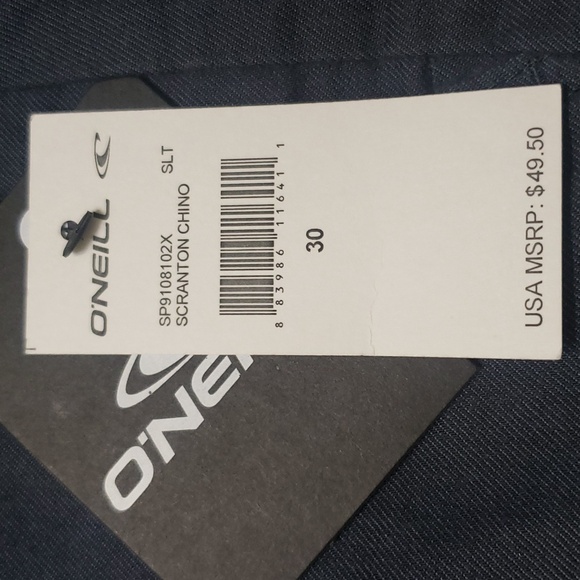 O'NEILL SCRANTON CHINO MENS SHORTS BLUE SIZE 30 NWT - Picture 8 of 8